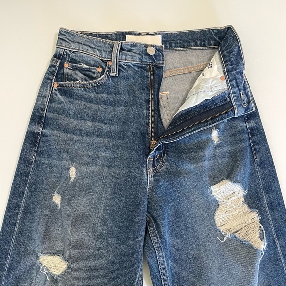 Mother Superior High Waisted Study Hover Distressed Jean Peaches and Screams 24 - Picture 10 of 16